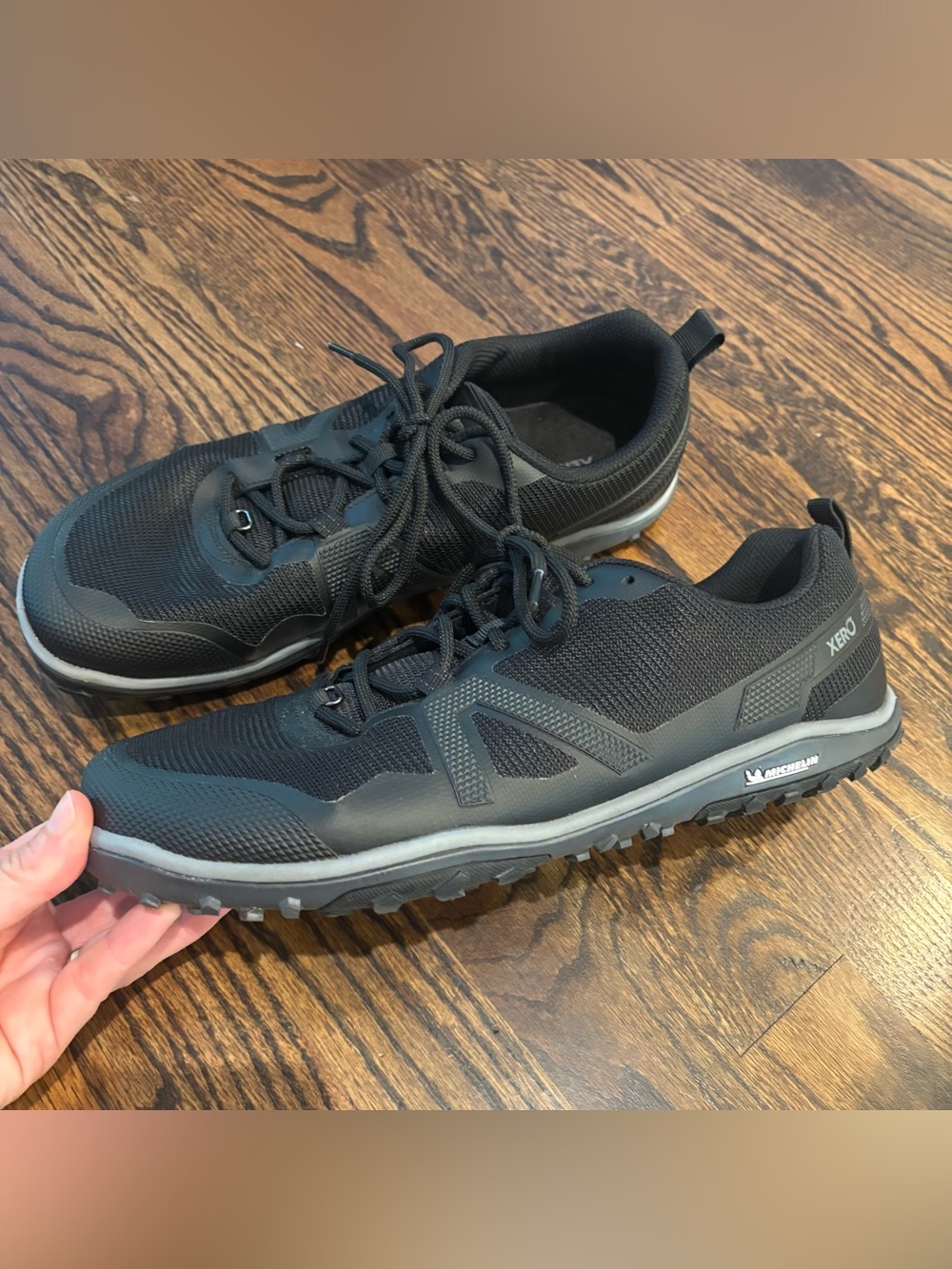 Xero Shoes Scrambler Low EV barefoot trail running shoes black men’s size 11